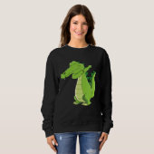 Dancing Alligator Funny Dabbing Alligator スウェットシャツ (正面フル)