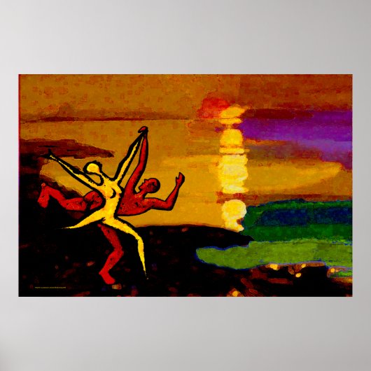 Dancing at Sunset (36 in. x 24 in.) ポスター (正面)