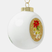 Dancing Baby Angels on Gold セラミックボールオーナメント (左)