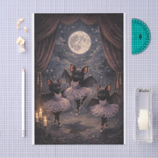 Dancing Ballerina Bats  薄葉紙 (クラフト)