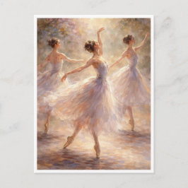Dancing ballerinas. Postcard ポストカード