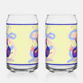 Dancing Beak Birds Soda Glass ガラス缶 (左)