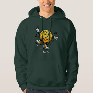 Dancing Bitcoin Cartoon Hoodie with Name パーカ