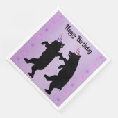 Dancing Black Bears Party Hats Stars on Purple (コーナー)