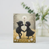 Dancing Black Sheep in Dandylions ポストカード (スタンド正面)