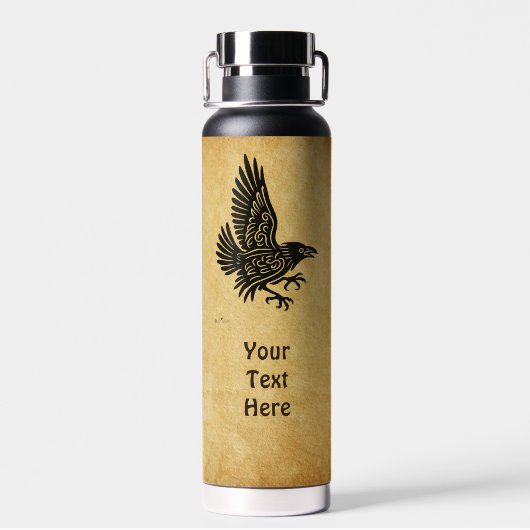 Dancing Blue Raven ウォーターボトル (背面)