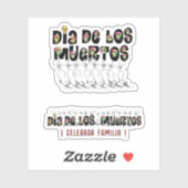 Dancing Calaveras Dia De Los Muertos シール (シート)