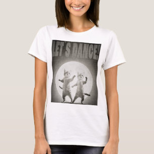 dancing cats-2-BW Tシャツ