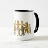 Dancing Cats Mug  マグカップ (正面右)