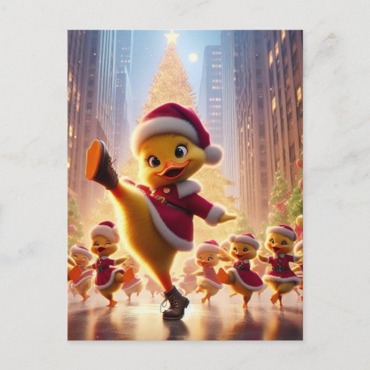 Dancing Christmas Ducks ポストカード (正面)