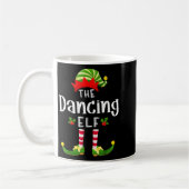 Dancing Christmas Elf Matching Pajama X-mas Party  コーヒーマグカップ (左)