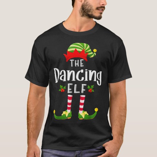 Dancing Christmas Elf Matching Pajama X-mas Party  Tシャツ (正面)