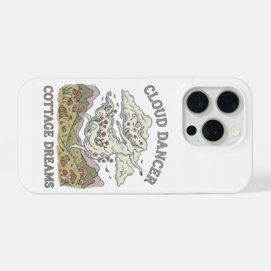 dancing cloud peaceful and joyful iPhoneケース (裏面横)