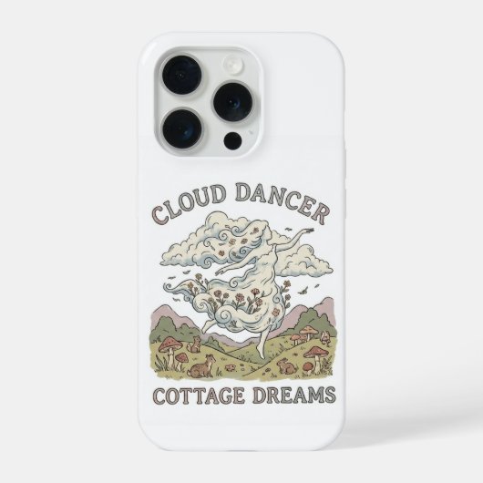 dancing cloud peaceful and joyful iPhoneケース (裏面)