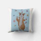 Dancing Corgi with Butterflies クッション (裏面)