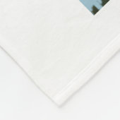 Dancing Corgi with butterflies フリースブランケット (角)