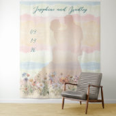 Dancing Couple Personalized Wedding Backdrop タペストリー (インサイチュ)