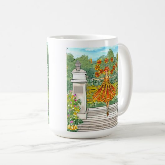 Dancing Daisy Mug コーヒーマグカップ (正面右)