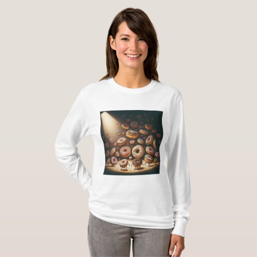 Dancing Doughnuts Surreal Bakery Tシャツ (正面フル)