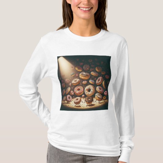 Dancing Doughnuts Surreal Bakery Tシャツ (正面)