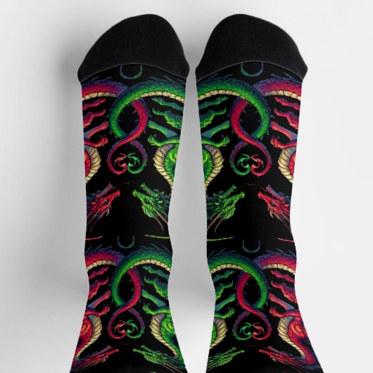 DANCING DRAGONS SOCKS ソックス (上部)