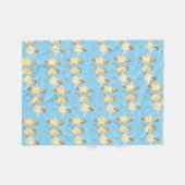 Dancing Ducks フリースブランケット (正面(横))