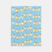 Dancing Ducks フリースブランケット (正面)