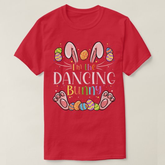 Dancing Easter Matching Family Party Bunny Face Co Tシャツ (デザイン正面)