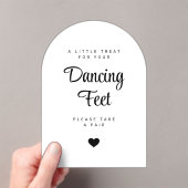 Dancing Feet Sign Wedding Flip Flops アクリル招待状 (インサイチュ (ポータブル))