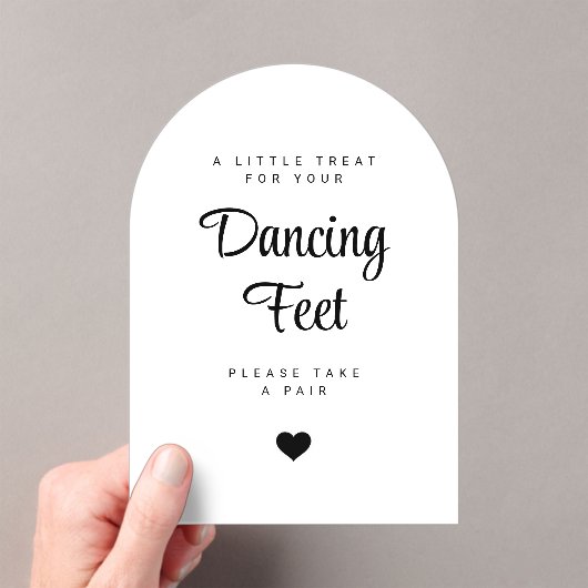 Dancing Feet Sign Wedding Flip Flops アクリル招待状 (インサイチュ (ポータブル))