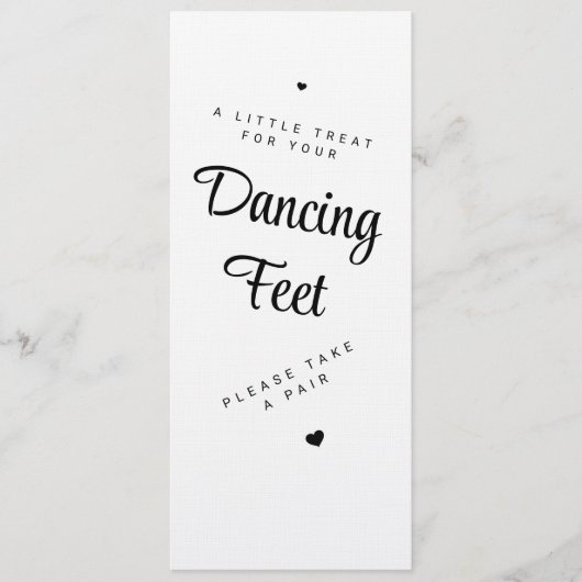 Dancing Feet Sign Wedding Flip Flops Invitation 招待状 (正面)