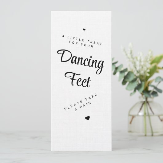 Dancing Feet Sign Wedding Flip Flops Invitation 招待状 (スタンド正面)
