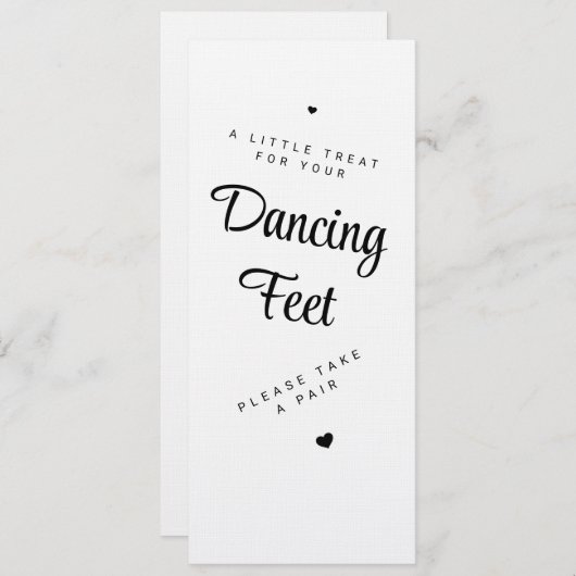 Dancing Feet Sign Wedding Flip Flops Invitation 招待状 (正面/裏面)