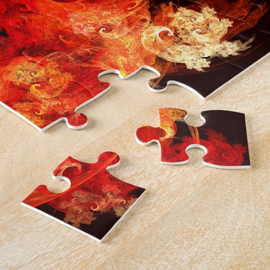 Dancing Firebirds Abstract Art ジグソーパズル (側面)