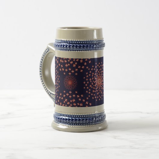 Dancing Galaxy Cosmic Drinkware Pattern ビールジョッキ (正面左)