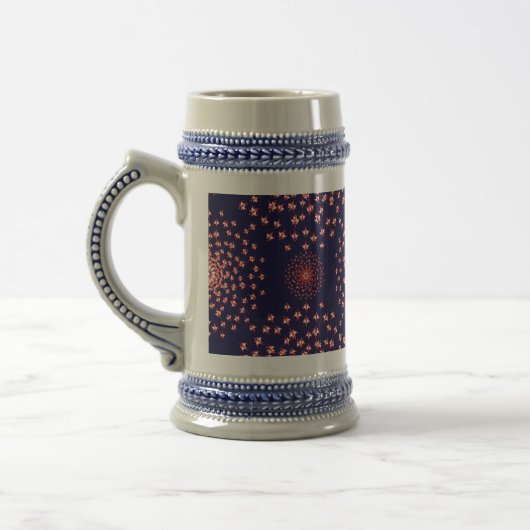 Dancing Galaxy Cosmic Drinkware Pattern ビールジョッキ (左)