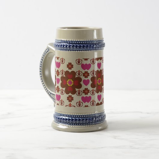 Dancing Galaxy Cosmic Drinkware Pattern ビールジョッキ (正面左)