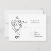 Dancing Ganesh | Indian Wedding RSVP 招待状 (正面)