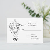 Dancing Ganesh | Indian Wedding RSVP 招待状 (スタンド正面)