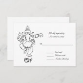 Dancing Ganesh | Indian Wedding RSVP 招待状 (正面/裏面)
