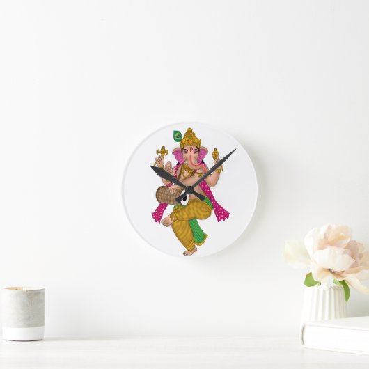 Dancing Ganesha Clock ラウンド壁時計 (ホーム)