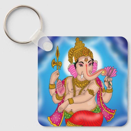 Dancing Ganesha Keychain キーホルダー (正面)