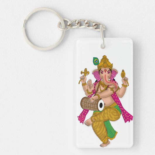 Dancing Ganesha Keychain キーホルダー (正面)