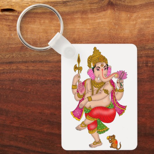 Dancing Ganesha Keychain キーホルダー (正面)