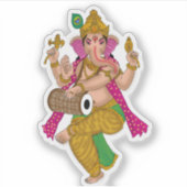 Dancing Ganesha Sticker シール (正面)