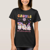Dancing Ghost Ghouls Just Wanna Have Fun Halloween Tシャツ (正面)