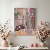 Dancing Girl by the Castle Canvas Print キャンバスプリント