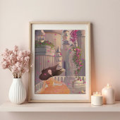 Dancing Girl by the Castle Poster ポスター