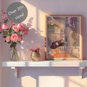 Dancing Girl by the Castle Poster ポスター