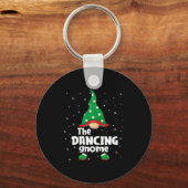 Dancing Gnome Family Matching Christmas Funny Paja キーホルダー (正面)